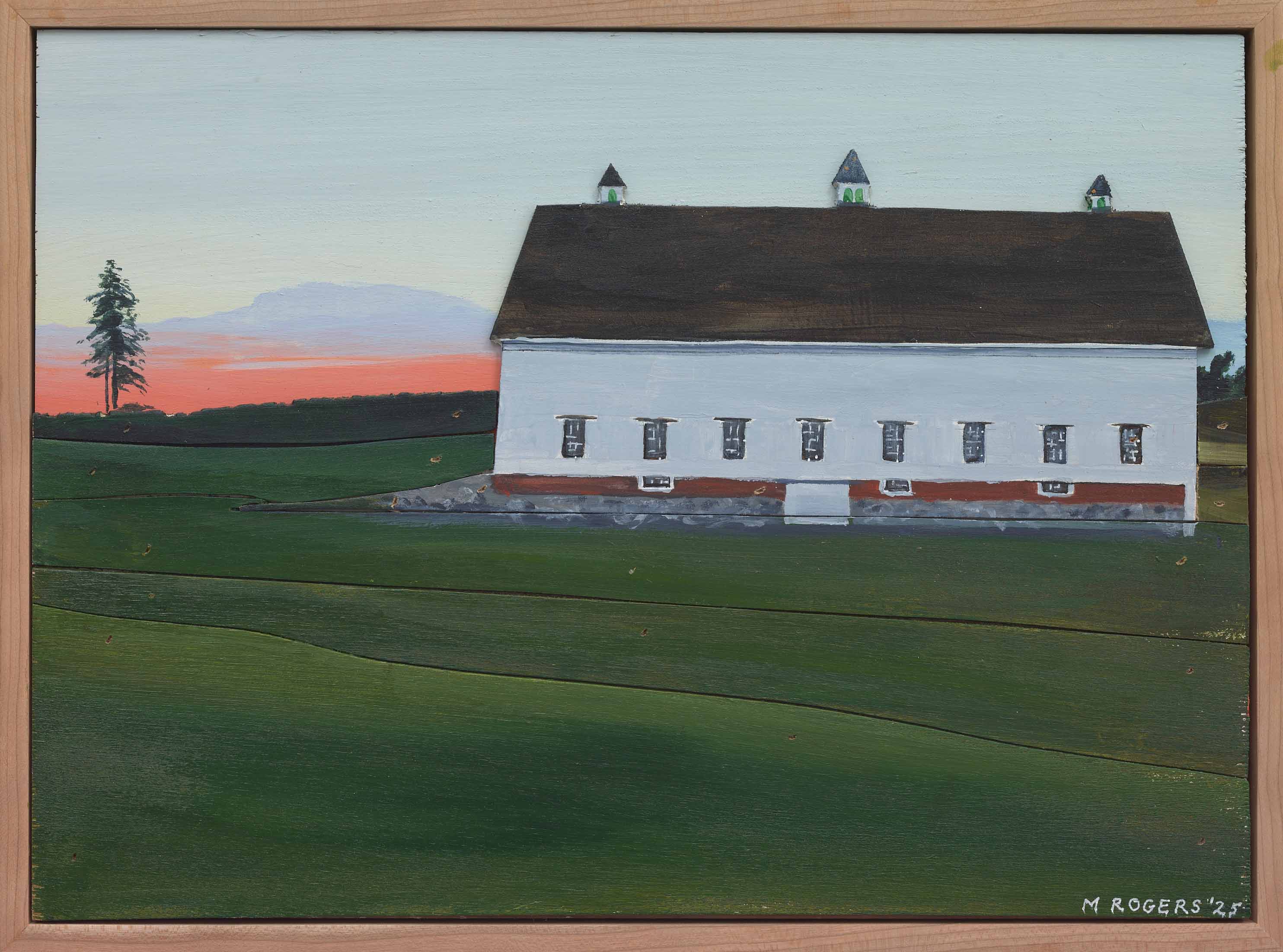 Barn, 2025, mixed media, 12 x 16.25 inches