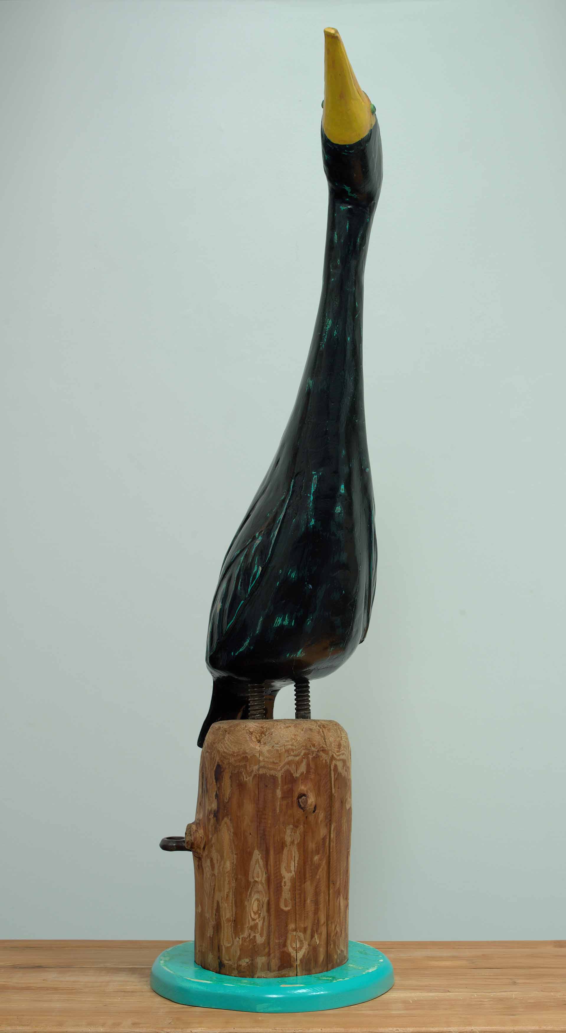 JOHN ATTWOOD  Prince of Tides  2025, pine metal and acrylic, 47.25 x 13 x 21 inches